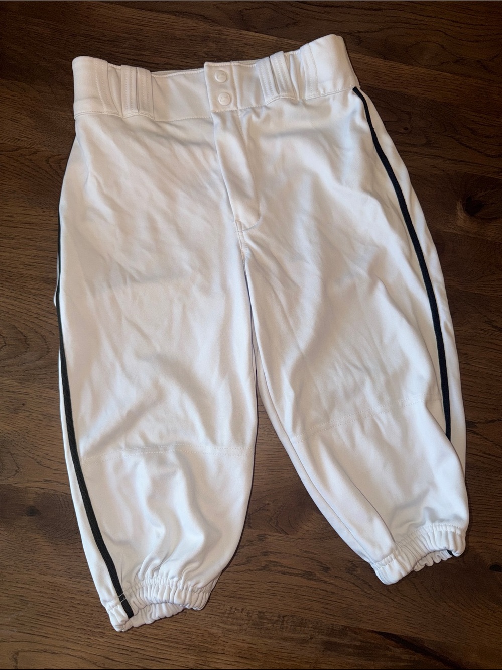 Champro Boys XL White With Black Stripe Baseball Knickers